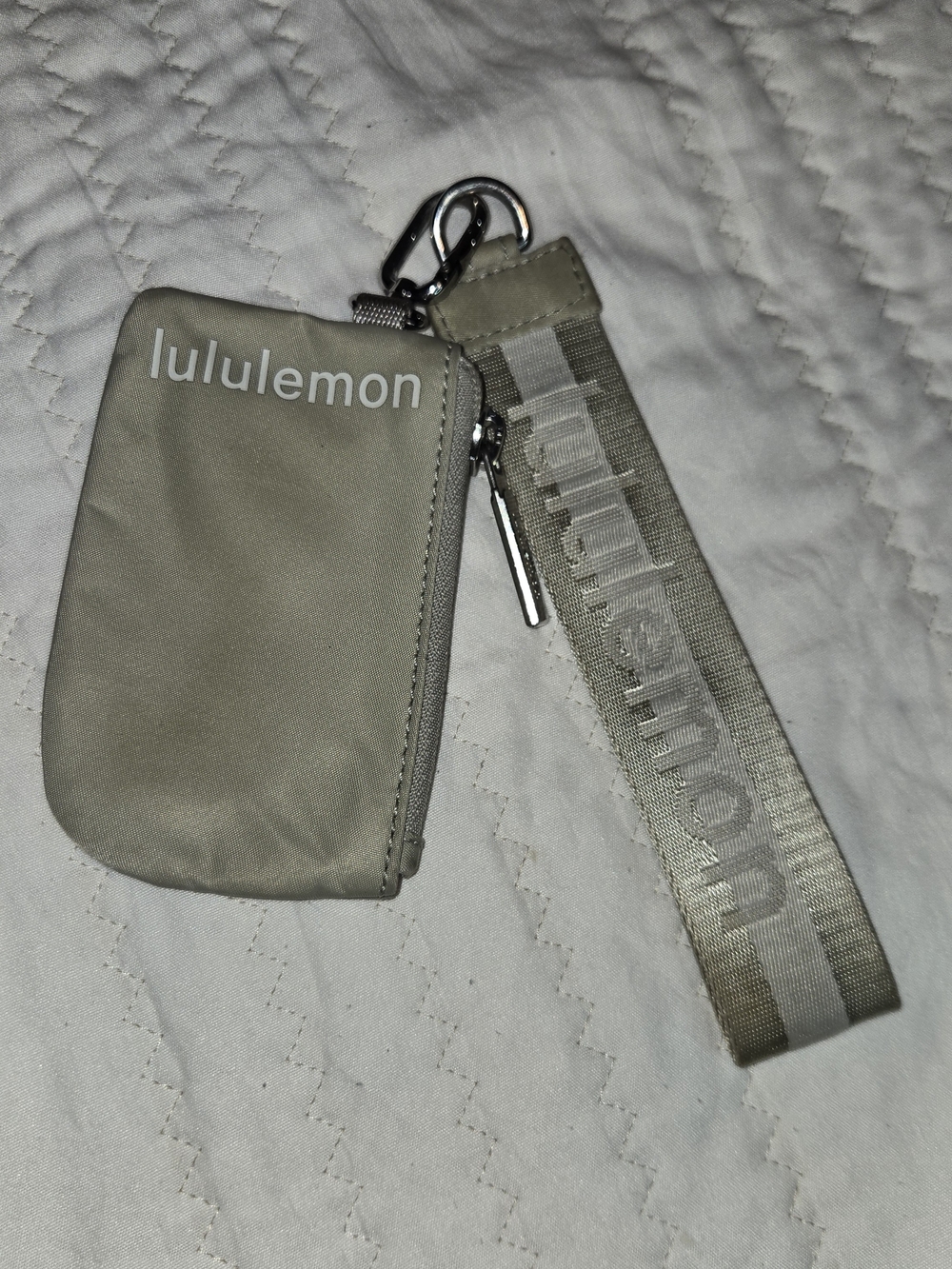 Lululemon Olive Green Key Pouch with Wrist Strap